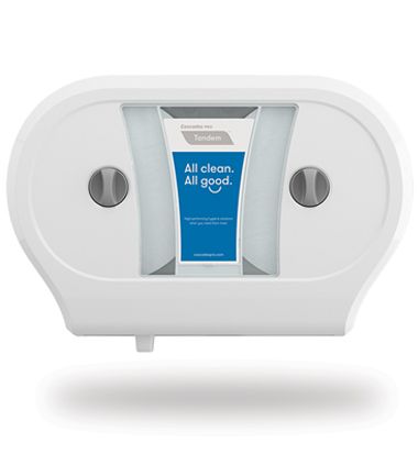 Tandem Jumbo Bath Tissue Dispenser, Double Roll